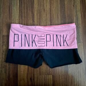 Vs pink fold over shorts
